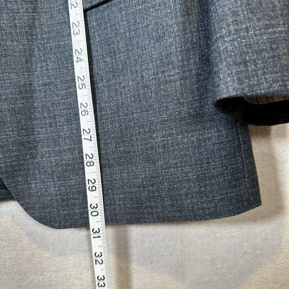 John Varvatos Bleecker Wool Slim Single-Breasted Blazer Dark Grey Men’s Size 42R